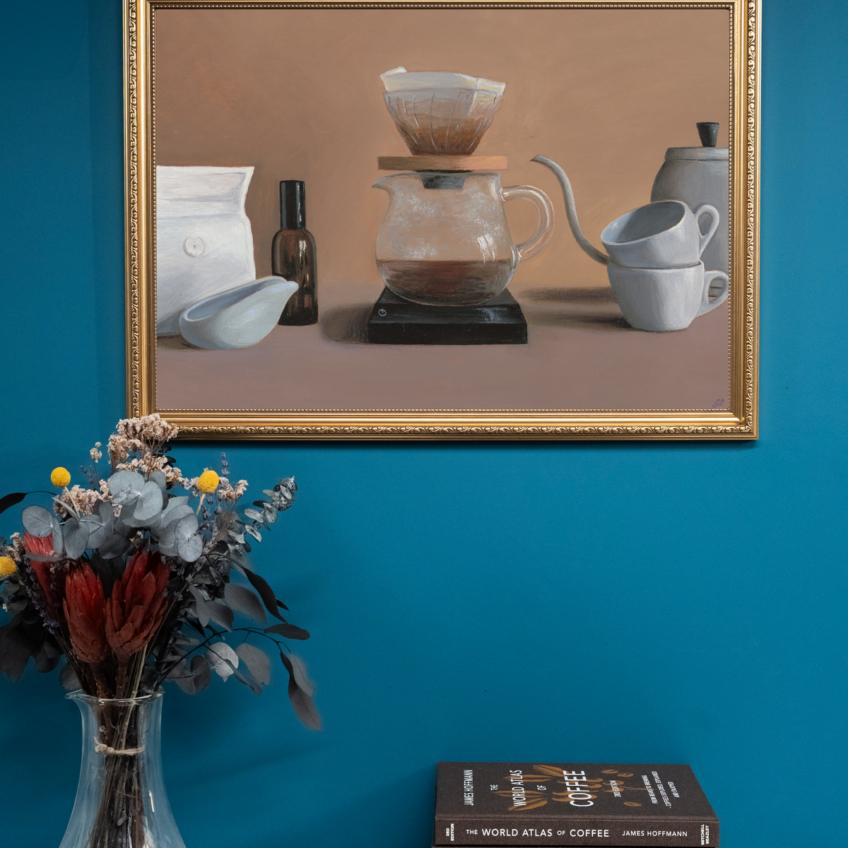 Pour Over setup still life print